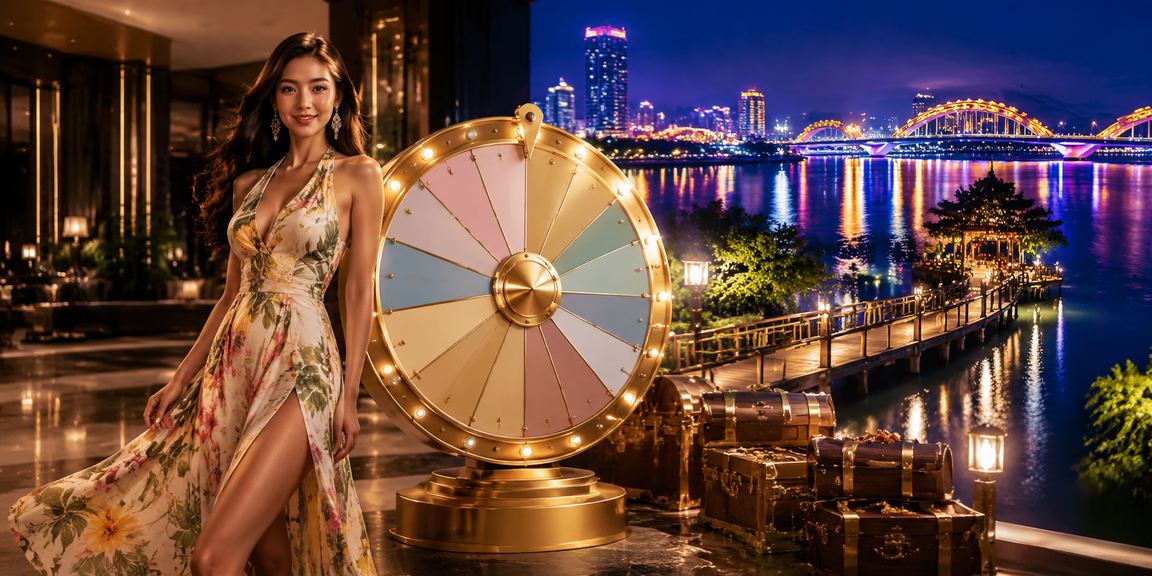 Người mẫu Việt Nam tại Đà Nẵng tham gia sự kiện quay số may mắn buổi tối